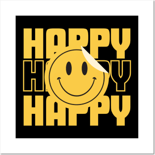 Spread Joy with Our Happy Smiley T-Shirt - Embrace Positivity Everywhere Posters and Art